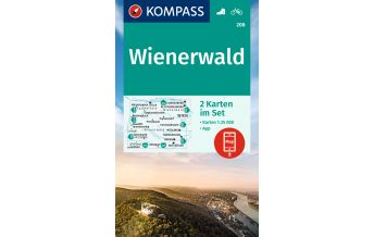 Hiking Maps Vienna Kompass-Kartenset 208, Wienerwald 1:25.000 Kompass-Karten GmbH