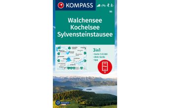 Hiking Maps Bavaria KOMPASS Wanderkarte 06 Walchensee, Kochelsee, Sylvensteinstausee 1:25000 Kompass-Karten GmbH