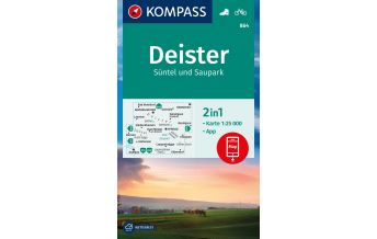 Hiking Maps Germany KOMPASS Wanderkarte 864 Deister, Süntel und Saupark 1:25.000 Kompass-Karten GmbH