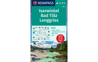 Hiking Maps Bavaria KOMPASS Wanderkarte 182 Isarwinkel, Bad Tölz, Lenggries 1:50.000 Kompass-Karten GmbH