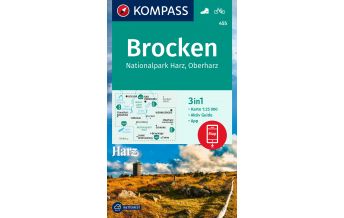 Wanderkarten Bayern Kompass-Kartenset 455, Brocken, Nationalpark Harz, Oberharz 1:25.000 Kompass-Karten GmbH