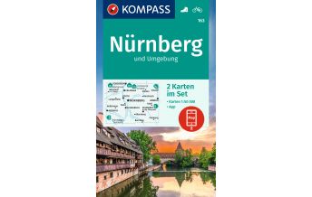 Wanderkarten Bayern Kompass-Kartenset 163, Nürnberg und Umgebung 1:50.000 Kompass-Karten GmbH