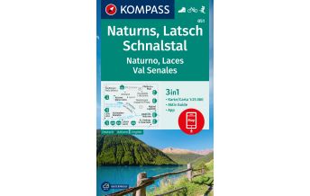 Hiking Maps South Tyrol + Dolomites Kompass-Karte 051, Naturns/Naturno, Latsch/Laces, Schnalstal/Val Senales 1:25.000 Kompass-Karten GmbH
