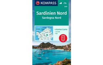 Hiking Maps Italy Kompass-Kartenset 2497, Sardinien Nord 1:50.000 Kompass-Karten GmbH