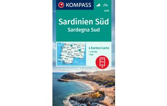 Wanderkarten Italien Kompass-Kartenset 2499, Sardinien Süd/Sardegna Sud 1:50.000 Kompass-Karten GmbH