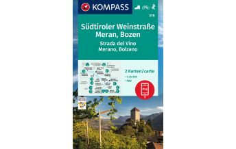 Hiking Maps South Tyrol + Dolomites Kompass-Karte 078, Südtiroler Weinstraße, Meran, Bozen 1:25.000 Kompass-Karten GmbH