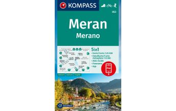 Hiking Maps South Tyrol + Dolomites Kompass-Karte 053, Meran/Merano 1:25.000 Kompass-Karten GmbH
