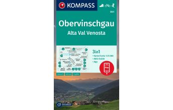Wanderkarten Südtirol & Dolomiten Kompass Karte 041, Obervinschgau/Alta Val Venosta 1:25.000 Kompass-Karten GmbH