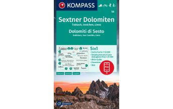 Hiking Maps Tyrol Kompass-Karte 58, Sextner Dolomiten/Dolomiti di Sesto 1:50.000 Kompass-Karten GmbH