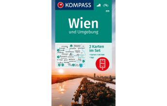 Hiking Maps Vienna KOMPASS Wanderkarten-Set 205 Wien und Umgebung (2 Karten) 1:50.000 Kompass-Karten GmbH