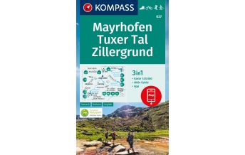 Wanderkarten Tirol Kompass-Karte 037, Mayrhofen, Tuxer Tal, Zillergrund 1:25.000 Kompass-Karten GmbH