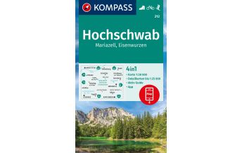 Wanderkarten Steiermark Kompass-Karte 212, Hochschwab, Mariazell, Eisenwurzen 1:50.000 Kompass-Karten GmbH