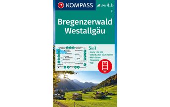 KOMPASS Wanderkarte 2 Bregenzerwald, Westallgäu 1:50.000 Kompass-Karten GmbH