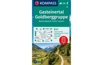Wanderkarten Salzburg Kompass-Karte 40, Gasteinertal, Goldberggruppe 1:50.000 Kompass-Karten GmbH