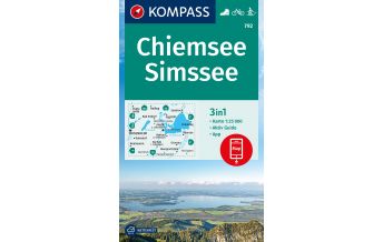 Wanderkarten Bayern Kompass-Karte 792, Chiemsee, Simssee 1:25.000 Kompass-Karten GmbH