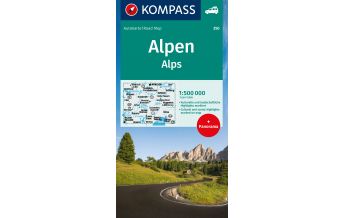 Straßenkarten Europa KOMPASS Autokarte Alpen, Alps, Alpi, Alpes 1:500.000 Kompass-Karten GmbH