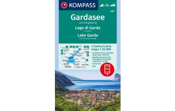 Hiking Maps Italy Kompass-Kartenset 697, Gardasee und Umgebung 1:35.000 Kompass-Karten GmbH
