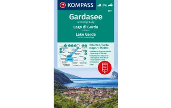 Wanderkarten Italien Kompass-Kartenset 697, Gardasee und Umgebung 1:35.000 Kompass-Karten GmbH