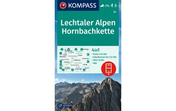 Wanderkarten Tirol Kompass-Karte 24, Lechtaler Alpen, Hornbachkette 1:50.000 Kompass-Karten GmbH