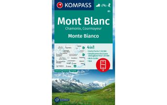 Hiking Maps Switzerland Kompass-Karte 85, Mont Blanc/Monte Bianco 1:50.000 Kompass-Karten GmbH