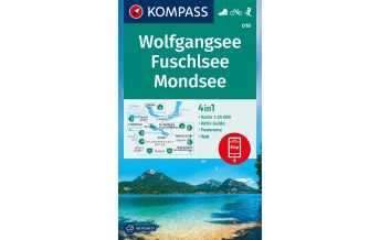Wanderkarten Salzkammergut Kompass-Karte 018, Wolfgangsee, Fuschlsee, Mondsee 1:25.000 Kompass-Karten GmbH