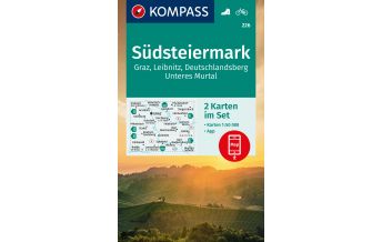 Wanderkarten Steiermark Kompass-Kartenset 226, Südsteiermark 1:50.000 Kompass-Karten GmbH