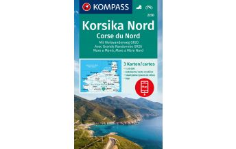 Wanderkarten Frankreich Kompass-Kartenset 2250, Korsika Nord/Corse du Nord 1:50.000 Kompass-Karten GmbH