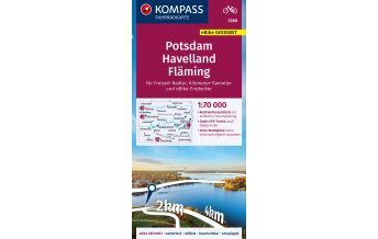 Cycling Maps KOMPASS Fahrradkarte 3360 Potsdam, Havelland, Fläming 1:70.000 Kompass-Karten GmbH