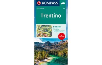 Road Maps Italy KOMPASS Autokarte Trentino 1:150.000 Kompass-Karten GmbH