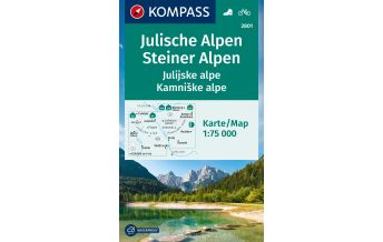 Hiking Maps Carinthia Kompass-Karte 2801, Julische Alpen/Julijske alpe, Steiner Alpen/Kamniške alpe 1:75.000 Kompass-Karten GmbH