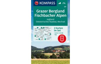 Wanderkarten Steiermark Kompass-Karte 221, Grazer Bergland, Fischbacher Alpen 1:50.000 Kompass-Karten GmbH