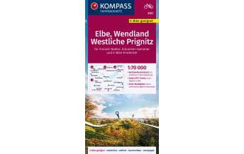 Cycling Maps Kompass-Fahrradkarte 3321, Elbe, Wendland, Westliche Prignitz 1:70.000 Kompass-Karten GmbH