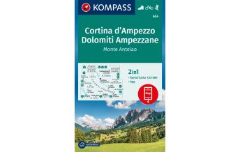 Hiking Maps Italy Kompass-Karte 654, Cortina d'Ampezzo, Dolomiti Ampezzane, Monte Antelao 1:25.000 Kompass-Karten GmbH