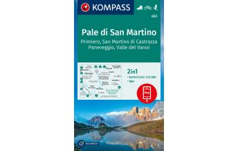 Hiking Maps Italy Kompass-Karte 653, Pale di San Martino, Primiero, San Martino di Castrozza 1:25.000 Kompass-Karten GmbH