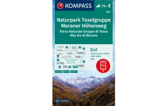 Wanderkarten Südtirol & Dolomiten Kompass-Karte 043, Naturpark Texelgruppe, Meraner Höhenweg 1:25.000 Kompass-Karten GmbH