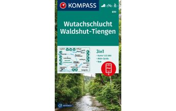 Hiking Maps Black Forest / Swabian Alps KOMPASS Wanderkarte 899 Wutachschlucht, Waldshut-Tiengen 1:25.000 Kompass-Karten GmbH