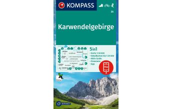 Wanderkarten Tirol Kompass-Karte 26, Karwendelgebirge 1:50.000 Kompass-Karten GmbH