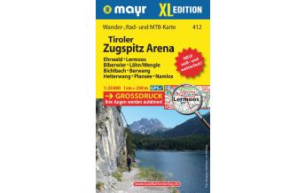 Mountainbike Touring / Mountainbike Maps Tiroler Zugspitz Arena XL 412, Ehrwald, Lermoos, Biberwier, Lähn/Wengle, Bichlbach, Berwang, Heiterwang, Plansee, Namlos Mayr Verlag