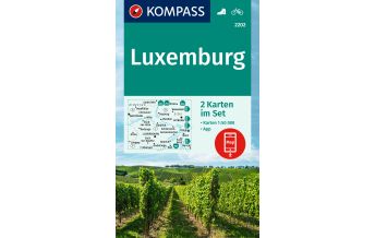 Wanderkarten Europa Kompass-Kartenset 2202, Luxemburg 1:50.000 Kompass-Karten GmbH