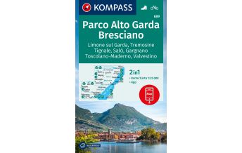 Wanderkarten Italien Kompass-Karte 689, Parco Alto Garda Bresciano 1:25.000 Kompass-Karten GmbH