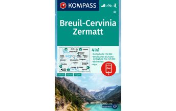 Hiking Maps Switzerland Kompass-Karte 87, Breuil-Cervinia, Zermatt 1:50.000 Kompass-Karten GmbH