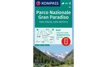 Wanderkarten Italien Kompass-Karte 86, Parco Nazionale Gran Paradiso 1:50.000 Kompass-Karten GmbH