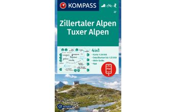 Hiking Maps Tyrol Kompass-Karte 37, Zillertaler Alpen, Tuxer Alpen 1:50.000 Kompass-Karten GmbH