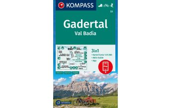 Wanderkarten Südtirol & Dolomiten Kompass-Karte 51, Gadertal/Val Badia 1:25.000 Kompass-Karten GmbH