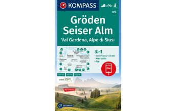 Hiking Maps South Tyrol + Dolomites Kompass-Karte 076, Gröden, Seiser Alm 1:25.000 Kompass-Karten GmbH