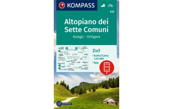 Wanderkarten Italien Kompass-Karte 658, Altopiano dei Sette Comuni 1:25.000 Kompass-Karten GmbH