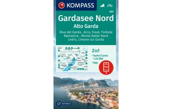 Wanderkarten Italien Kompass-Karte 659, Gardasee Nord / Alto Garda 1:25.000 Kompass-Karten GmbH