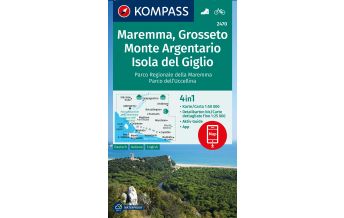 Hiking Maps Italy Kompass-Karte 2470, Maremma, Grosseto, Monte Argentario, Isola del Giglio 1:50.000 Kompass-Karten GmbH