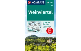 Wanderkarten Wien Kompass-Kartenset 204, Weinviertel 1:50.000 Kompass-Karten GmbH