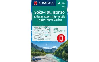 Hiking Maps Slovenia Kompass-Karte 2804, Soča-Tal/Isonzo, Julische Alpen/Alpi Giulie 1:50.000 Kompass-Karten GmbH